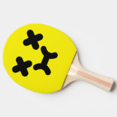Versufte Pouty Face Yellow Ping Pong Paddle Tafeltennisbatje (Zijkant)