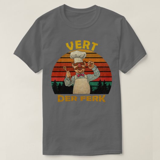 Vert Der Ferk de zweedse chef Retro  TShir T-shirt (Design voorkant)