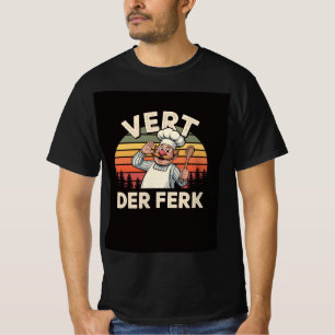 Vert Der Ferk Grappig Chef Retro T-shirt