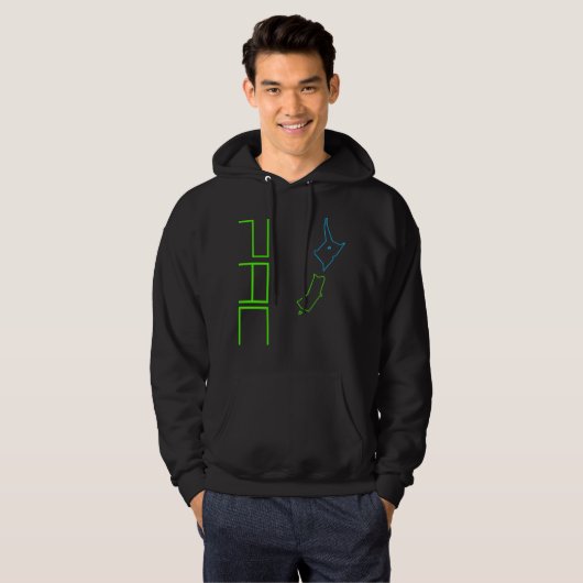 Vert-kleur NZ Hoodie (Voorkant volledig)