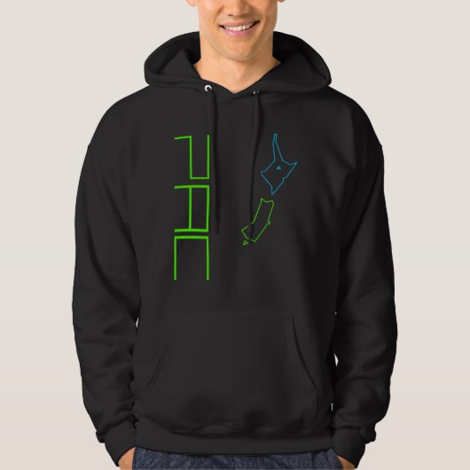 Vert-kleur NZ Hoodie (Voorkant)