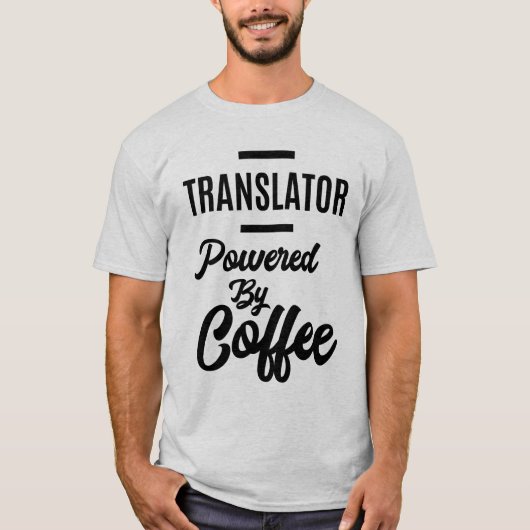 Vertaalbureau voor de functie Vertaler met koffie T-shirt (Voorkant)