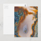 Vertaald Blauwgroen en roest Agate Briefkaart (Voorkant / Achterkant)