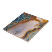 Vertaald Blauwgroen en roest Agate Tegeltje (Zijkant)