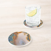 Vertaald Blauwgroen en roest Agate Zandsteen Onderzetter (Zijkant)