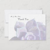 Vertaald Lila Succulent Hartelijk dank Bedankkaart (Voorkant)