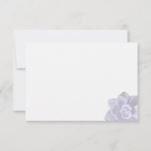 Vertaald Lila Succulent Hartelijk dank Bedankkaart (Achterkant)