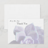 Vertaald Lila Succulent Hartelijk dank Bedankkaart (Voorkant / Achterkant)