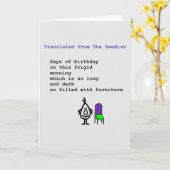 Vertaald van het Zweeds - een verjaardagsgedicht Kaart (Gele Bloem)