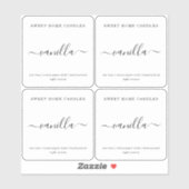 Vertaalde duidelijke persoonlijke kaarslabels sticker (Vel)