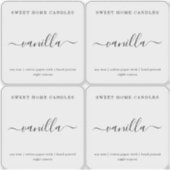 Vertaalde duidelijke persoonlijke kaarslabels sticker (Voorkant)