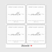 Vertaalde duidelijke persoonlijke kaarslabels sticker (Vel)