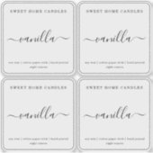 Vertaalde duidelijke persoonlijke kaarslabels sticker (Voorkant)