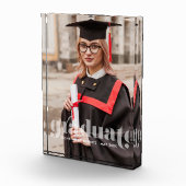 Vertaalde letters "Afstuderen" Fotoblokken (Rechts)