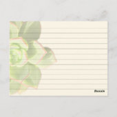 Vertaalde, succesvolle, persoonlijke Ontvangingska Briefkaart (Achterkant)