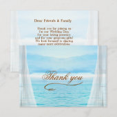 Vertaalde witte gordijnen en oceaanwolken dank je bedankkaart (Voorkant / Achterkant)