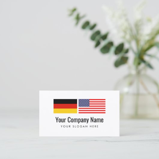 Vertaaldienst Duitse Engelse vertaler in de VS Visitekaartje (Staand voorkant)