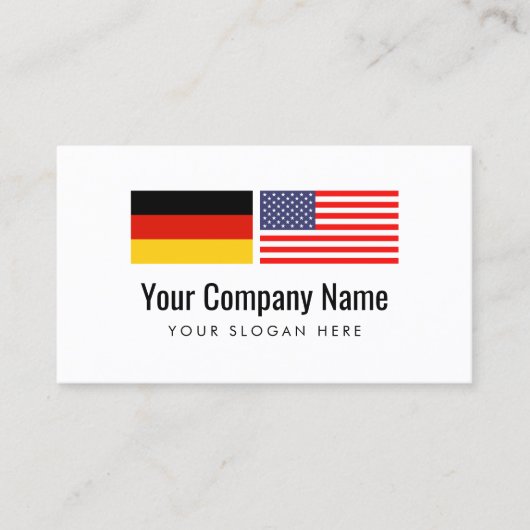 Vertaaldienst Duitse Engelse vertaler in de VS Visitekaartje (Voorkant)