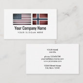 Vertaaldienst Engels/Noors Visitekaartje (Voorkant / Achterkant)