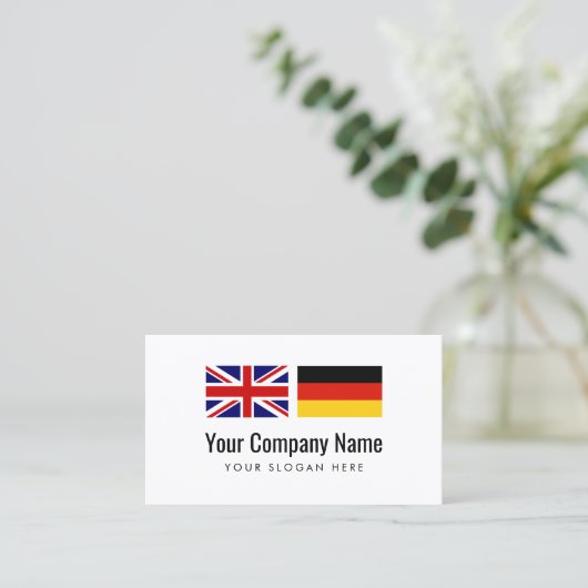Vertaaldiensten Duitse vertaler Visitekaartje (Staand voorkant)