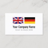 Vertaaldiensten Duitse vertaler Visitekaartje (Voorkant)