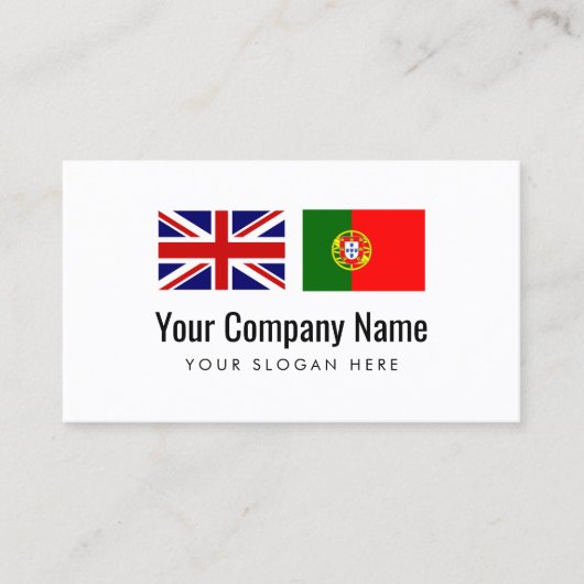 Vertaaldiensten Engelse Portugese vertaler Visitekaartje (Voorkant)