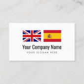 Vertaaldiensten Engelse vertaler Visitekaartje (Voorkant)