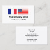 Vertaalservice Fench US English translator Visitekaartje (Voorkant / Achterkant)