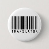 Vertaalstreepjescode Ronde Button 5,7 Cm (Voorkant)