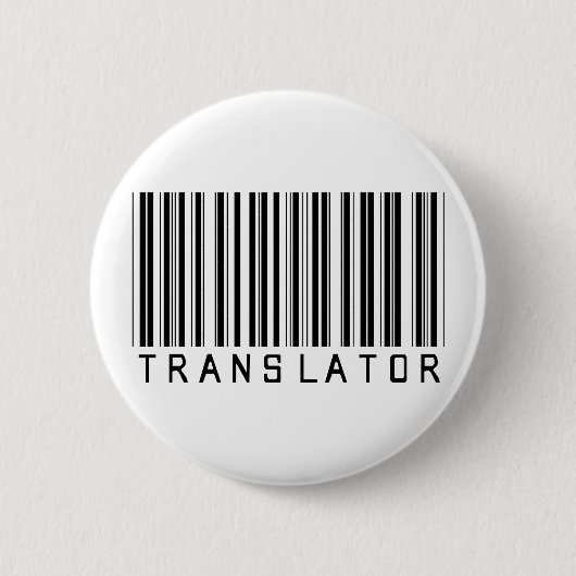 Vertaalstreepjescode Ronde Button 5,7 Cm (Voorkant)