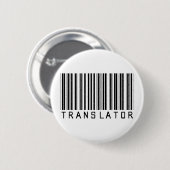 Vertaalstreepjescode Ronde Button 5,7 Cm (Voorkant /achterkant)