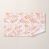 Vertakken de waterverf van pasta's oranje en roze bad handdoek (Handdoek)