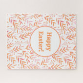 Vertakken de waterverf van pasta's oranje en roze legpuzzel (Horizontaal)