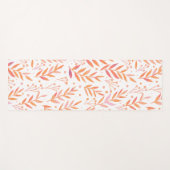 Vertakken de waterverf van pasta's oranje en roze yogamat (Voorkant (horizontaal))