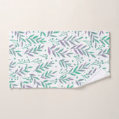 Vertakken de waterverf van pasta's paars en groen bad handdoek (Handdoek)