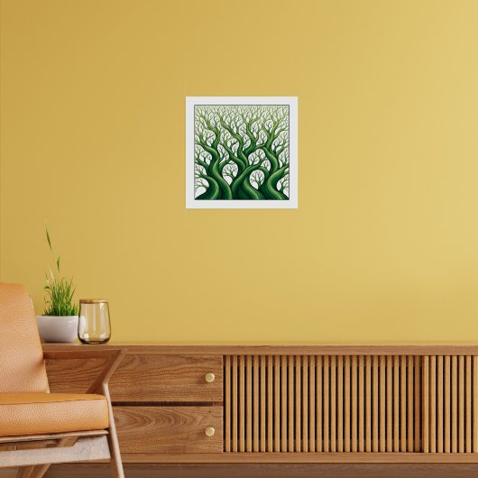 Vertakkend Bladerdak Poster (Woonkamer 2)
