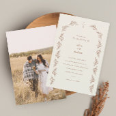  vertakking Arch Boho Foto bruiloft Kaart