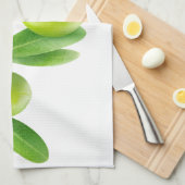 Vertakking met groene olijven theedoek (Quarter Fold)