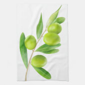 Vertakking met groene olijven theedoek (Verticaal)