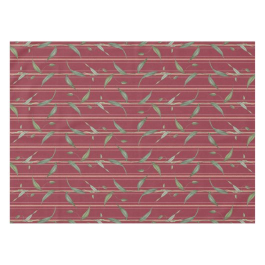 Vertakking van bladeren op rood behangpapier tafelkleed (Voorkant (Horizontaal))