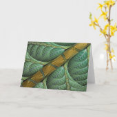 "Vertakt" Fractal Wenskaart Kaart (Gele Bloem)