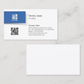 Vertaler Blauw Tab Logo Eenvoudig Visitekaartje (Voorkant / Achterkant)