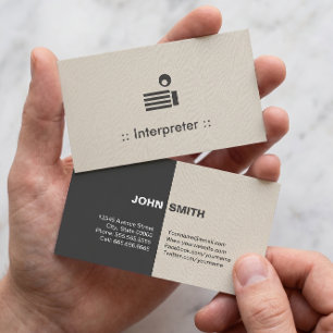 Vertaler Eenvoudig Elegant Professioneel Visitekaartje