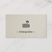 Vertaler Eenvoudig Elegant Professioneel Visitekaartje (Voorkant)