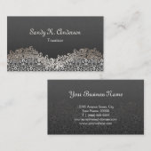 Vertaler - Elegant Damask Lace Visitekaartje (Voorkant / Achterkant)
