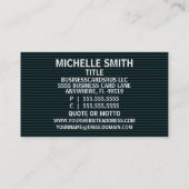 Vertaler Elegant Stripe Visitekaartje (Achterkant)