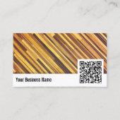 Vertaler Elegant Wood Background QR Code Visitekaartje (Voorkant)