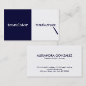 Vertaler Engels - Spaans Feminine Visitekaartje (Voorkant / Achterkant)