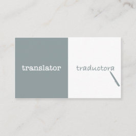 Vertaler Engels - Spaans Feminine Visitekaartje