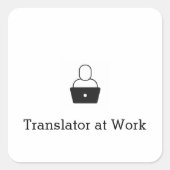 Vertaler op het werk Sticker (Voorkant)